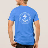 T-shirt En Tri-matière Nautical Anchor Boat Name Custom (Verso)