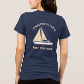 T-shirt En Tri-matière Nautical Matching Family Boat Trip Custom (Verso)