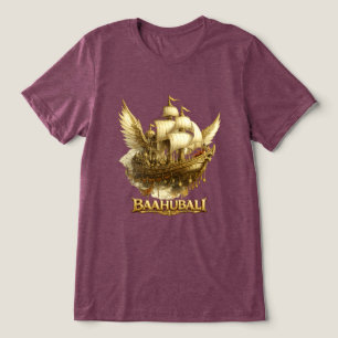 T-shirt En Tri-matière Navire Volant Fantastique Doré Art Bella+Canvas Tr