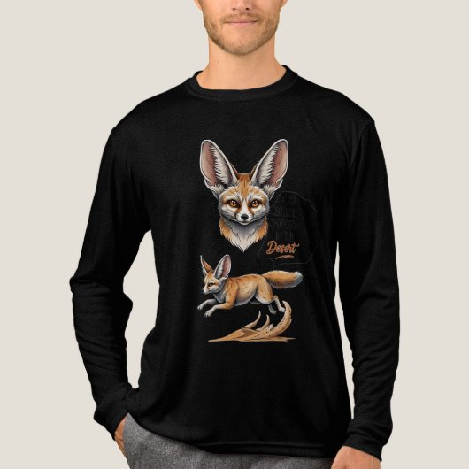 T-shirt En Tri-matière Né à Rise - Desert Fennec Fox Illustration (Recto)