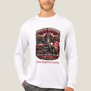 T-shirt En Tri-matière Né pour rouler, construit pour diriger, crâne de m