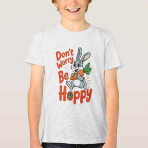 T-shirt En Tri-matière ne vous inquiétez pas être optimiste drôle lapin