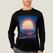 T-shirt En Tri-matière Neon Desert Horizon - Synthwave Sunset Fox (Recto)