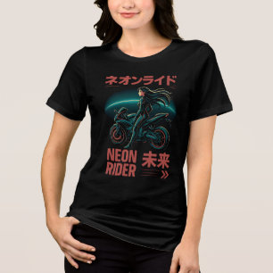 T-shirt En Tri-matière Neon Rider - Japonais Cyber-esthétique