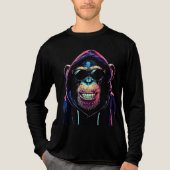 T-shirt En Tri-matière Neon Vibe – Stylish Chimpanzee in Hoodie and Sungl (Recto)