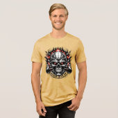 T-shirt En Tri-matière Never Give Up Fierce Skull Motivation T-Shirt Des (Recto plein)