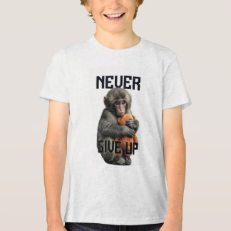 T-shirt En Tri-matière Never Give Up - Resilient Baby Monkey with Teddy B