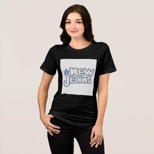 T-shirt En Tri-matière New Era Jeans déclaration Tee" (Recto plein)