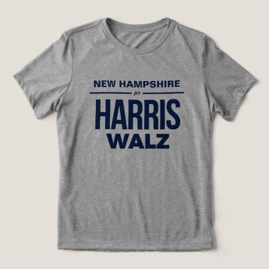T-shirt En Tri-matière New Hampshire pour Harris Walz (Design Recto)