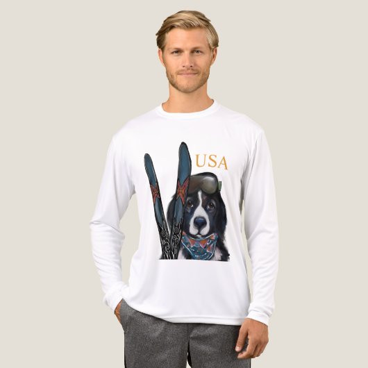 T-SHIRT EN TRI-MATIÈRE NEWFOUNDLAND DOG (Recto complet)