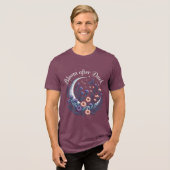T-shirt En Tri-matière Night Garden Faux Embroidered Moon with Moths (Recto plein)