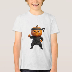 T-shirt En Tri-matière Ninja Citrouille Cute Halloween Art Martial