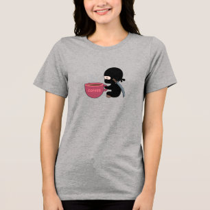 T-shirt En Tri-matière Ninja minuscule avec grande tasse de café