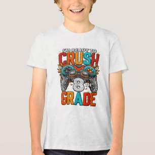 T-shirt En Tri-matière Niveau 8ème Débloqué Jeu Sur Retour À L'école