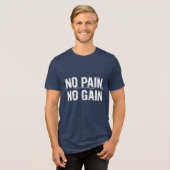 T-shirt En Tri-matière "No Pain No Gain T-Shirt - Motivational Fitness &  (Recto plein)