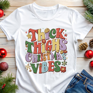 T-shirt En Tri-matière Noël aux cuisses épaisses ambiance drôle de fêtes