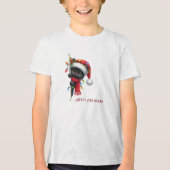 T-shirt En Tri-matière Noël Black Cat Fête (Recto)