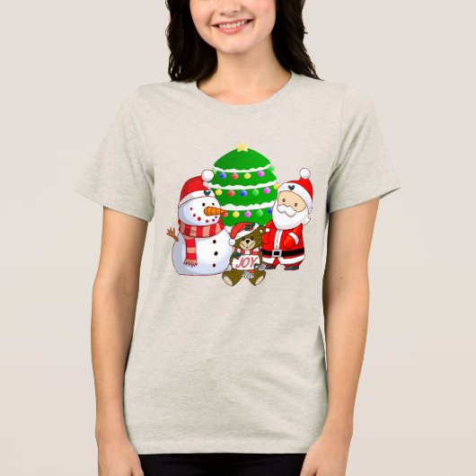 T-shirt En Tri-matière Noël du Père Noël et des amis (Recto)