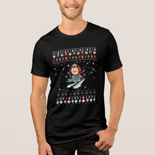 T-shirt En Tri-matière Noël du pingouin à ski