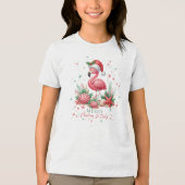 T-shirt En Tri-matière Noël en Flamant rose juillet (Recto)