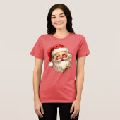 T-shirt En Tri-matière Noël rétro Holly Jolly Santa Claus (Recto plein)