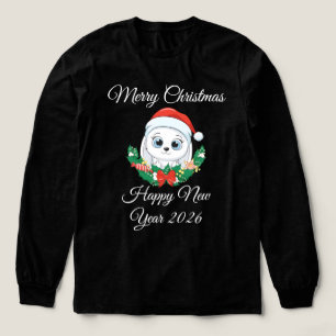T-shirt En Tri-matière Noël Rétro Panda Vintage Personnalisé Fêtes de fin
