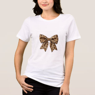T-shirt En Tri-matière Nœud Luxueux Motif Léopard Safari Sophistiqué St