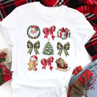 Nœuds papillons vintage de Noël, guirlandes et cad