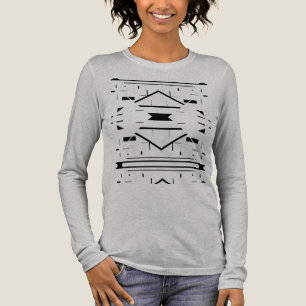 T-shirt En Tri-matière Noir symétrique sud-ouest Amérindien Abstrait
