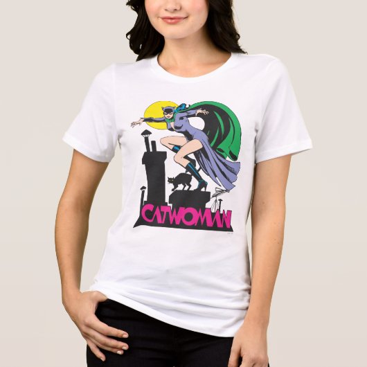 T-shirt En Tri-matière Nom Catwoman & Pink (Recto)