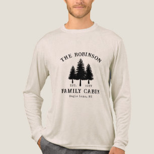 T-shirt En Tri-matière Nom de famille Cabane Rustique Campagne Forêt Arbr