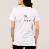 T-shirt En Tri-matière Nom de l'employé de script noir Maquillage de logo (Verso)