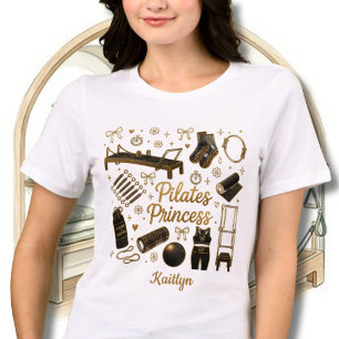 T-shirt En Tri-matière Nom de travail de la princesse Pilates stylée et a