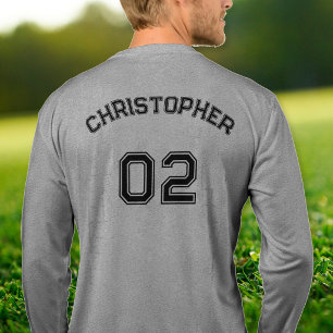 T-shirt En Tri-matière Nom du joueur Numéro de maillot Gris Hommes Manche