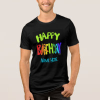 Nom personnalisé Bright and Happy Birthday