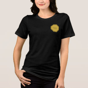 T-shirt En Tri-matière Nom personnalisé et titre du travail Imprimé noir