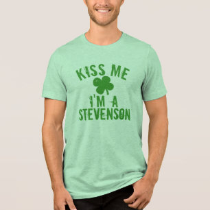 T-shirt En Tri-matière Nom personnalisé Kiss Me St Patrick's Day Femme