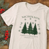 T-shirt En Tri-matière Nom personnalisé Lieu Correspondant Famille Noël