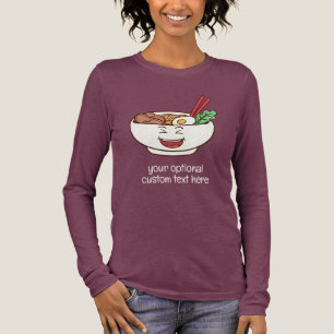 T-shirt En Tri-matière Nom personnalisé & Texte Mignon Kawaii Nouilles