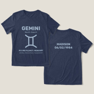 T-shirt En Tri-matière Nom personnalisé / Texte Zodiac Signal Gemini