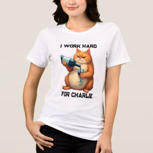 T-shirt En Tri-matière Nom simple moderne et drôle pour chat et photo