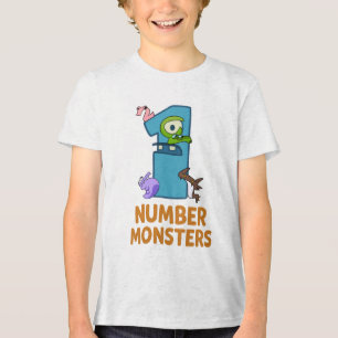 T-shirt En Tri-matière Nombre Monsters Chemise Enfants - Fun Cartoon Math