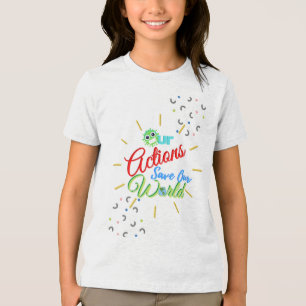 T-shirt En Tri-matière Nos actions sauvent notre monde