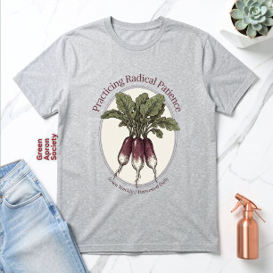T-shirt En Tri-matière Notes de terrain botaniques sur le radis vintage p