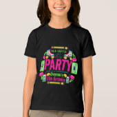 T-shirt En Tri-matière notre petite fête d'anniversaire Retro Neon 80's (Recto)