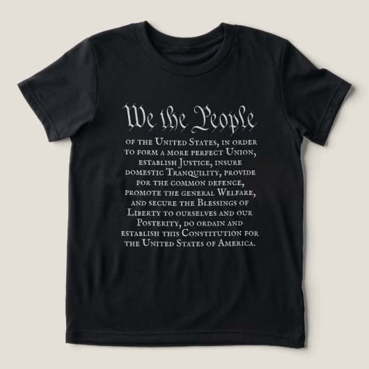 T-shirt En Tri-matière Nous le Peuple Préambule de la Constitution complè (Design Recto)