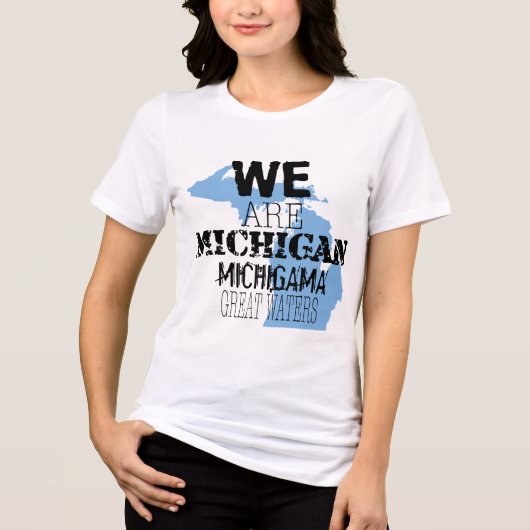 T-shirt En Tri-matière Nous sommes Michigan Michigama Great Waters (Recto)