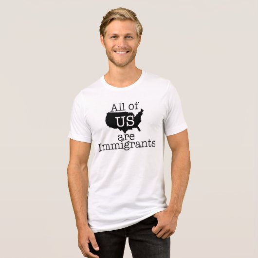 T-shirt En Tri-matière Nous sommes tous des immigrants (Recto plein)