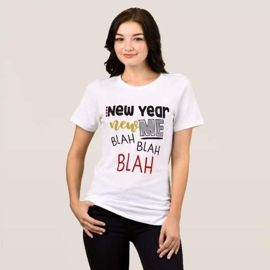T-shirt En Tri-matière Nouvel An Blah Blah Blah Blah (Recto plein)