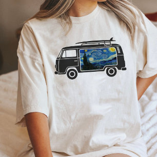 T-shirt En Tri-matière Nuit étoilée Van Gogh Camionnette de surf Van Art